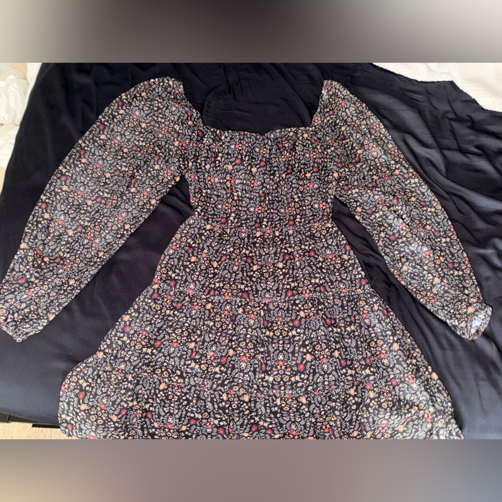 Altar'd State Floral Black Dress